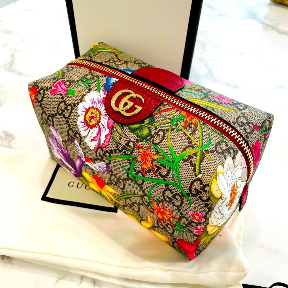 Gucci Ophidia Floral medium cosmetic case